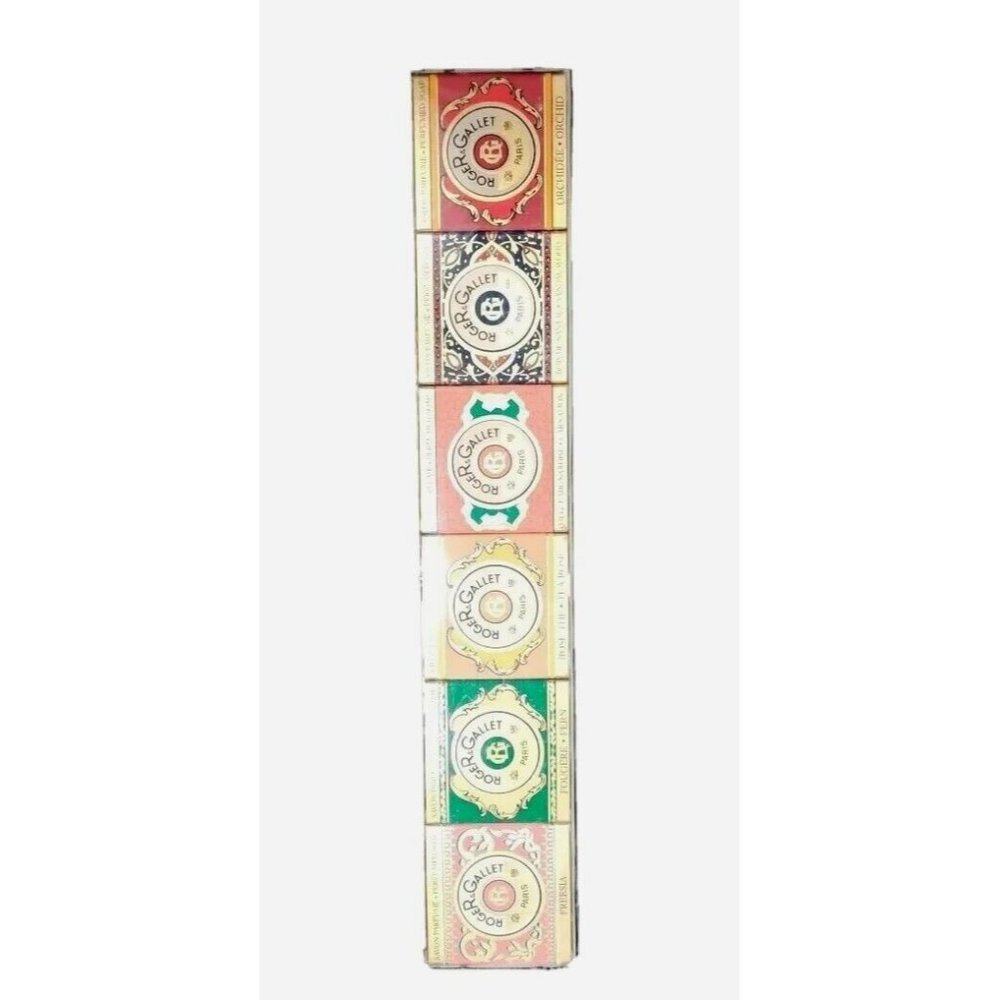 Vtg RogeR Gallet Savon Perfumed Soaps Lot of 6 Travel Size Made in France NOS